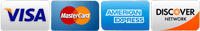 We accept Visa, Mastercard, and other major credit cards